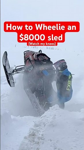 This $8000 snowmobile wheelie trick is insane #snowmobile #howto