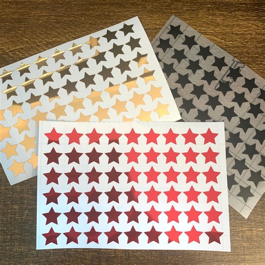 Small Star Stickers, Adhesive Foil Vinyl, Bullet Journal, Reward Chart - Etsy
