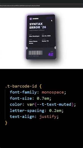 Futuristic UI Card Design 🔥 | HTML CSS Glass Effect #coding #html #css