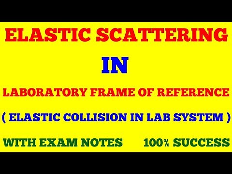 ELASTIC SCATTERING IN LAB SYSTEM | ELASTIC COLLISION IN LABORATORY FRAME OF REFERENCE | EXAM NOTES |