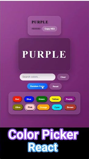 🌈 Random Color Picker in React 🔥 #reactjs #colorpicker #coding
