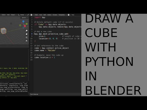 How to create a cube using chatgpt and python in blender
