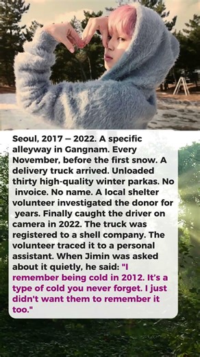 Jimin Spent 5 Years Secretly Buying Winter Coats for Every Homeless Person on One Street
