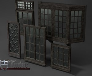 ArtStation - Medieval Windows Set of Five Low-poly High detailed 3D model | Game Assets