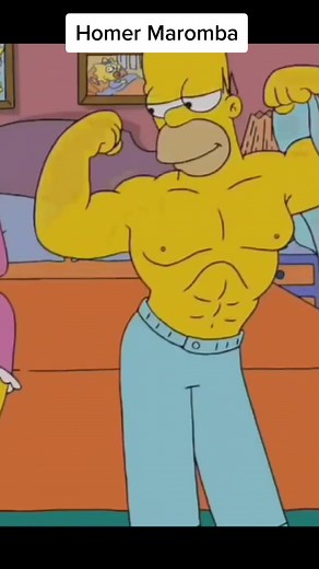 Homero Musculoso: Entrenamiento en el Gimnasio | Los Simpson