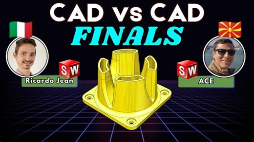 CAD Speedmodeling Tournament! - FINALS Battle 1 - SOLIDWORKS vs SOLIDWORKS | Elliot Jun