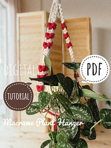 Macrame Heart Plant Hanger Tutorial: Beginner-friendly PDF Pattern (digital Download) - Etsy