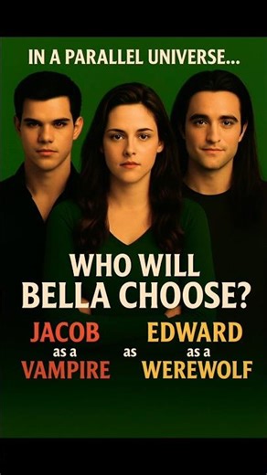 Edward as Werewolf 🐺& Jacob as Vampire 🧛 #shorts #twilight #viralshorts