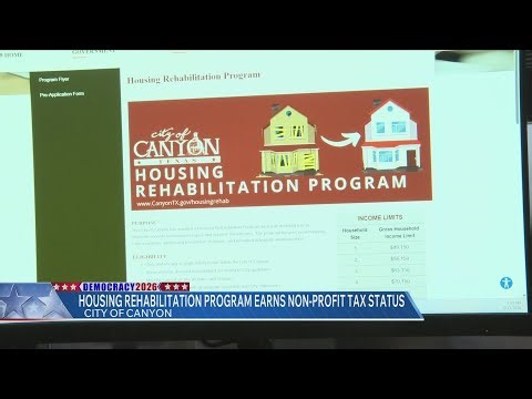 City of Canyon Housing Rehabilitation Program opens 2026 project pre-applications
