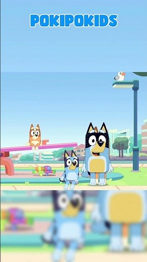 Let's Play Bluey at the Playground! Swings, Slides & Family Fun! 🎢