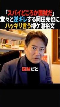 [Well said] Yanagisawa Hirofumi completely refutes Okada Katsuya's anger over spy allegations #po...