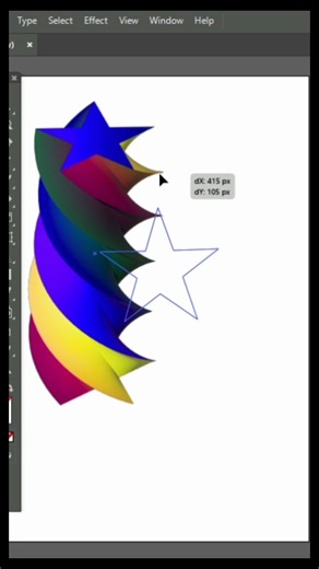 3D star design in Adobe illustrator #viral #1millionviews #1ksubscribers