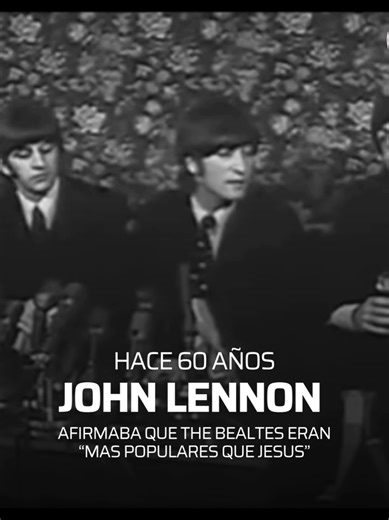 🎸 A 60 AÑOS DE UNA FRASE QUE HIZO HISTORIA Hoy se cumplen 60 años de una de las declaraciones más polémicas del rock. En 1966, durante una entrevista con la periodista Maureen Cleave, John Lennon dijo una frase que recorrería el mundo: