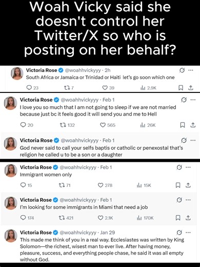 Woah Vicky's twitter/x account is not her.....#woahvicky #truecrime #viralvideo #fyp