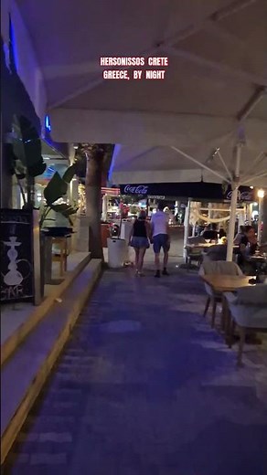 HERSONISSOS - CRETE, GREECE, BY NIGHT.