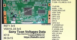 LCD LED TV Tcon Voltages Data