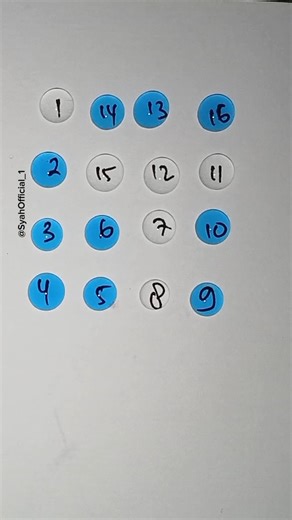 Drawing A Starlight Line Path With number 1 And 16 #line #art #maths #shorts