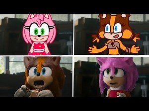 Sonic The Hedgehog Movie STICKS SONIC BOOM Vs AMY SONIC BOOM Uh Meow All Designs Compilation