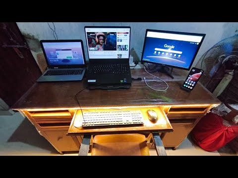How to make Elite Study/Computer Table With automatic light and Wooden grain texture