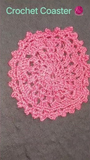 I made a cute crochet coaster 🧶