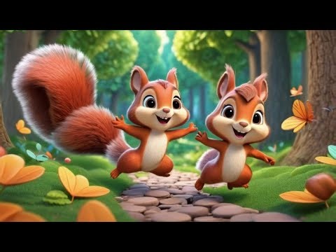 La ardilla traviesa revolvió las bellotas | Rimas Infantiles y Canciones para Niños
