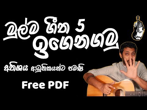 5 Easy Songs For Beginners To Start | Easy Chords | Sinhala Guitar Lesson | Lesson#08