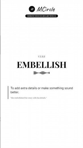 Learn English: What is Embellish? | Vocabulary Shorts