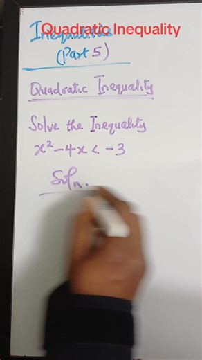 Quadratic Inequality #inequalities | Management Online Class