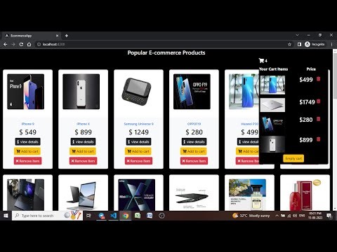 Ecommerce Website using Angular Part 8 | Showing Cart Items On Hover