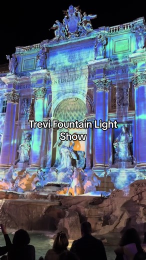 Magical Trevi Fountain Light Show in Rome
