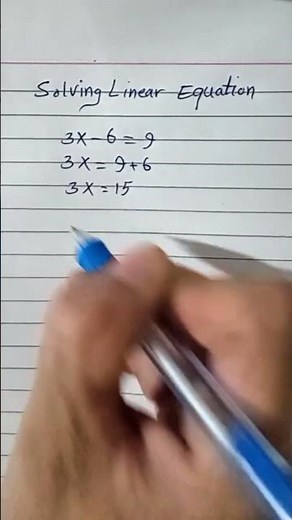 Solving Linear Equation | Example