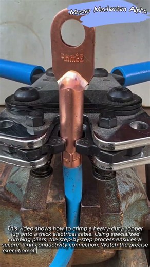 How to Crimp Heavy Duty Electrical Cables Properly #worker #process #tools #crimp #electric