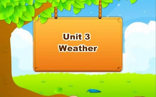 PEP人教版小学英语四年级下册Unit3 Weather课文单词动画及歌谣