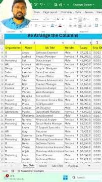 Rearrange Columns Using Sort Left‑to‑Right Sort