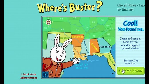 Arthur Where's Buster Cartoon Animation PBS Kids Game Play Walkthrough