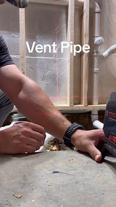 Using laser level to line up the vent fitting. #DIY #work #construction #homeimprovement #homerenovation #bathroomremodel #plumbing #hardwork #tipsandtricks #tools #entrepreneur #realestate | WINNI