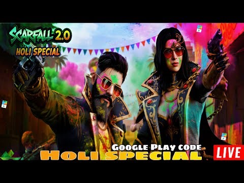ScarFall2.0 Live🔴HOLI SPECIAL & Google Play code Giveaway 🤯 #scarfalllive @votxgamingOfficial