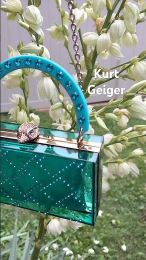 KURT GEIGER LONDON PARTY EAGLE BOX CLUTCH EVENING BAG IN THE YUCCA GARDEN #baglover #authenticbags