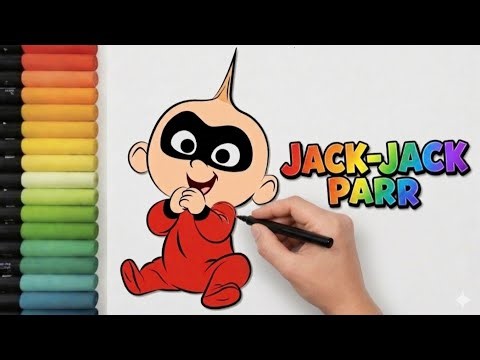 How to Draw Jack-Jack Parr Cute & Easy 🎨 | Step-by-Step Coloring Tutorial