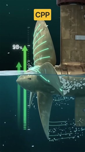 working of cpp controllable pitch propeller of ship