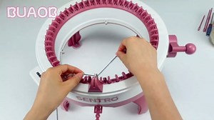 BUAOB SENTRO Knitting Machine 48 Needles for Adults, Smart Automatic Circular Crochet Knitting Machine with Row Counter