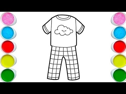 Cute Pajamas Drawing for Kids | Easy & Fun Pajama Sketch 💤✨