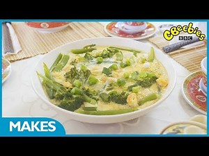 CBeebies Recipes | Chinese Tofu, Egg and Prawns Recipe