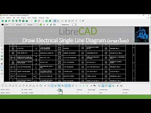 LibreCAD: Draw electrical single line diagram (draft) เน้นการใช้คำสั่งพื้นฐานในการร่างแบบทางไฟฟ้า