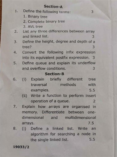 BCA IInd sem CCSU “ Data Structure” Question paper, May 2026 #ccsu #CCSUBCA