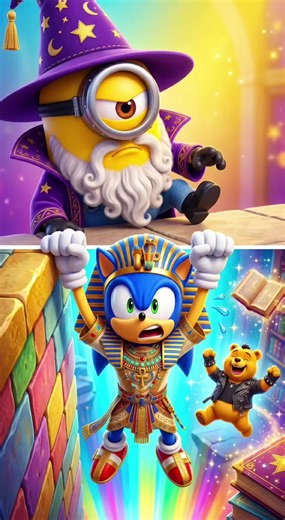 English: Minion Wizard DESTROYS Pharaoh Sonic! 😱🍌 (Funny Ending) #Minions #SonicTheHedgehog #SpongeBob #WinnieThePooh