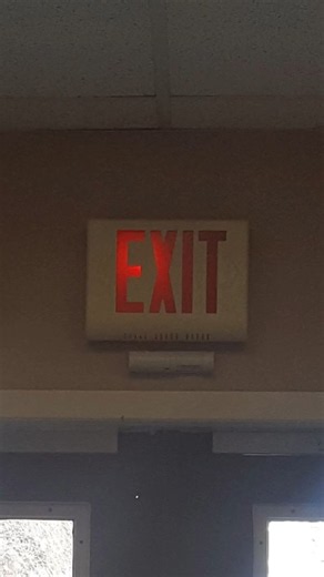 (Gone) Rare Hubbell PUARW-I1 Incandescent Exit Signs in my Apartment Building Club House 2018
