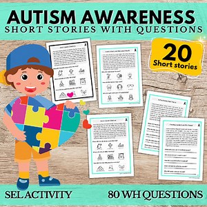 Autism Awareness Passages W/ Questions Worksheet l What Is Autism SEL Activities