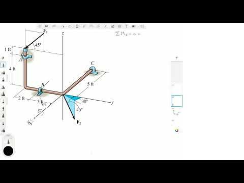Compute the x, y, z components of reaction at the bearings