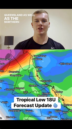 There’s a new feature to watch, as tropical low 18U develops up in northern Queensland. Cheers Josh. | CyclonesOZ